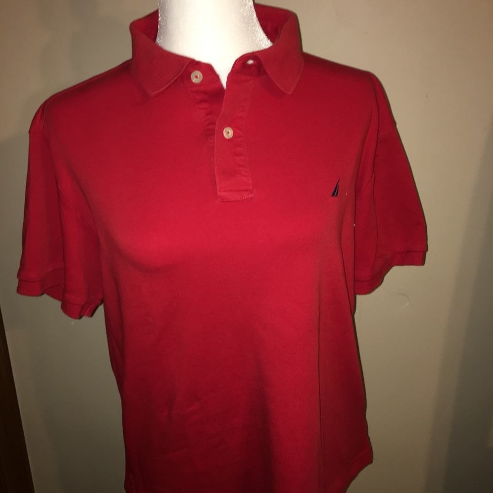Mens Red Collard shirt